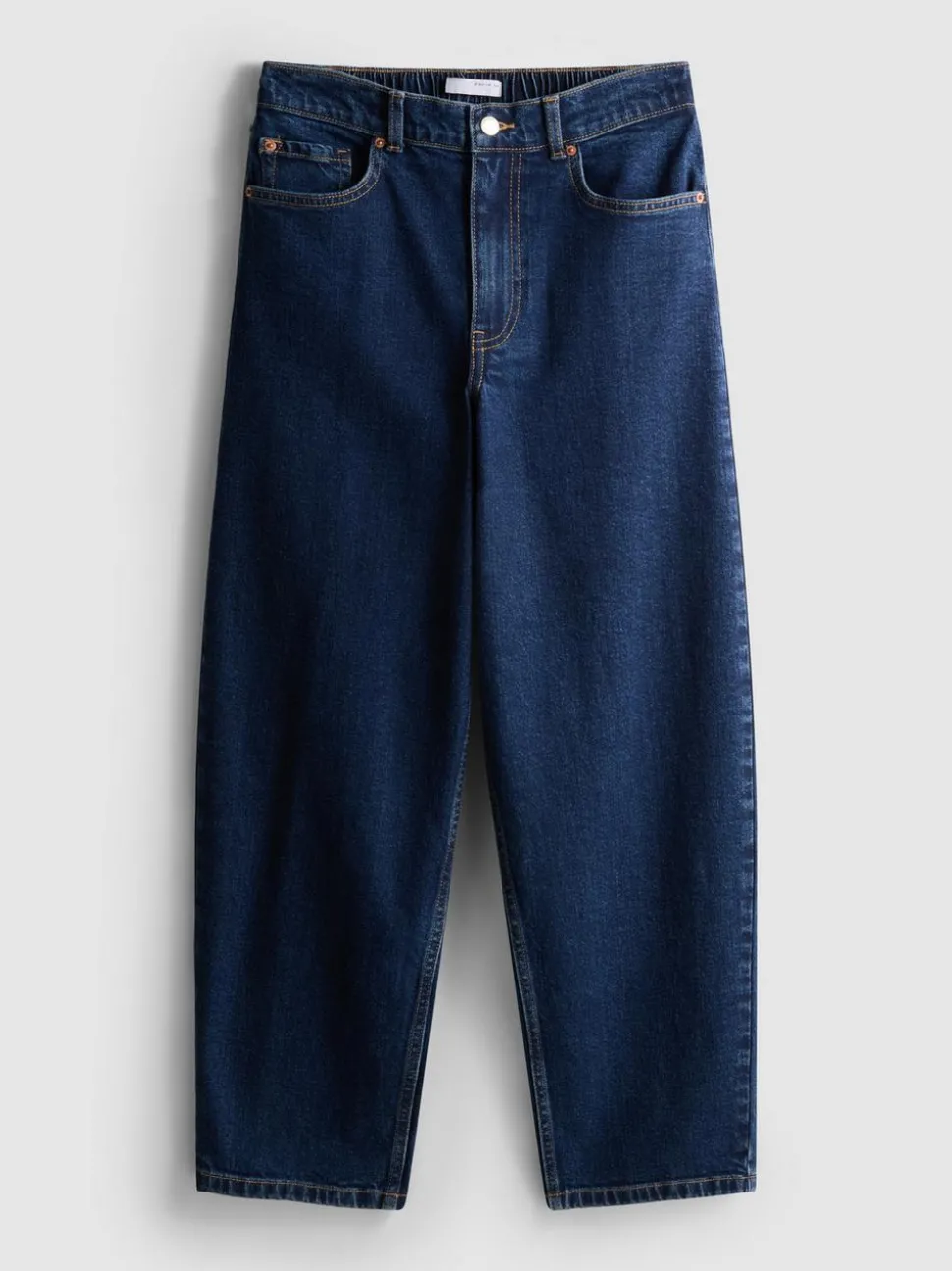 Denim-Jeans mit hohem Bund und konischer Form