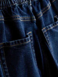 Denim-Jeans mit hohem Bund und konischer Form