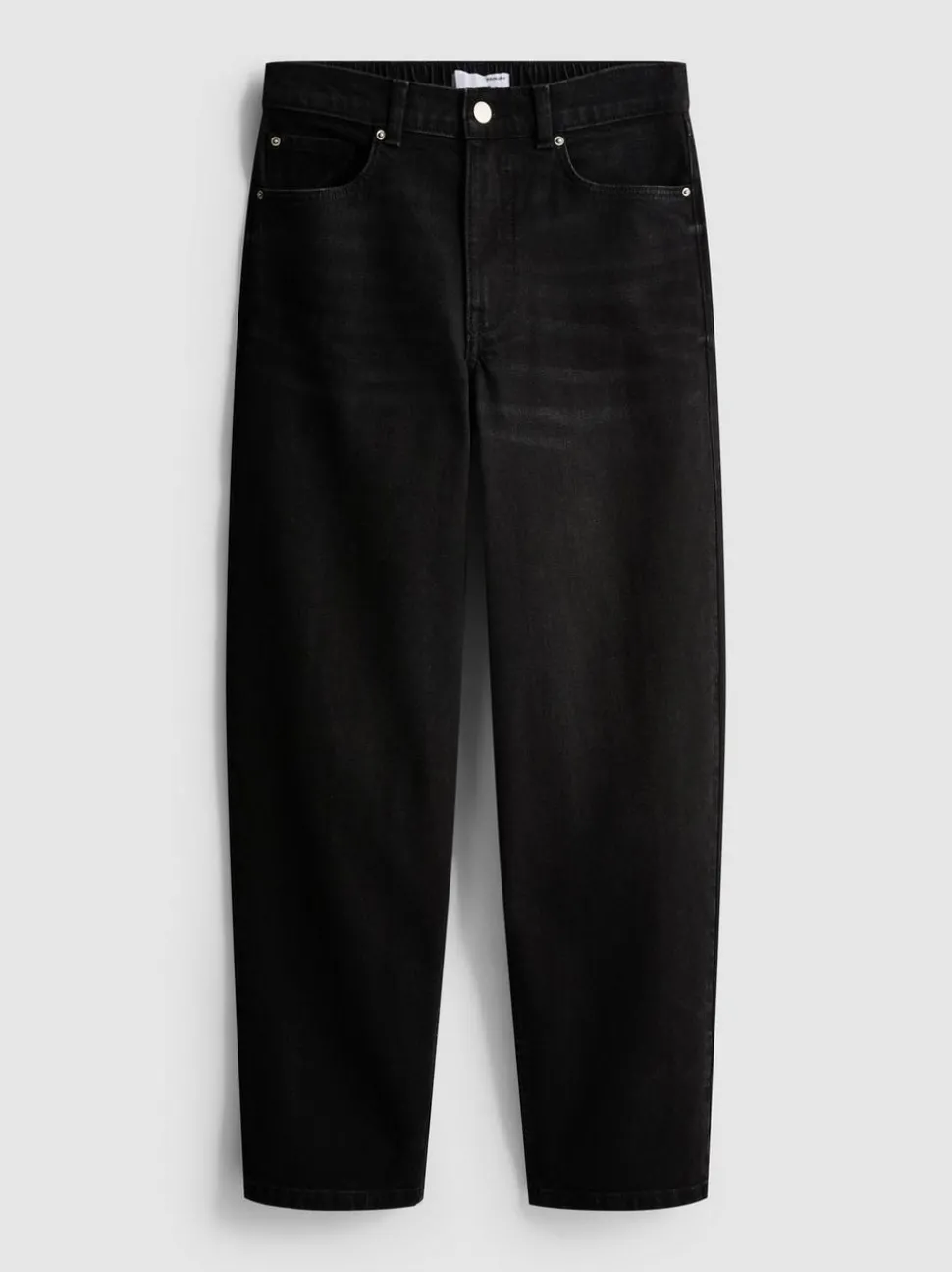 Denim-Jeans mit hohem Bund und konischer Form