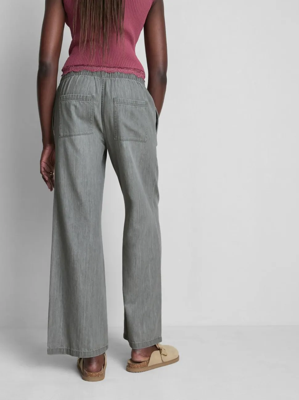 Denim-Jogginghose mit geradem Bein