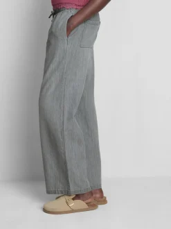 Denim-Jogginghose mit geradem Bein