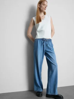 Denim-Jogginghose mit geradem Bein