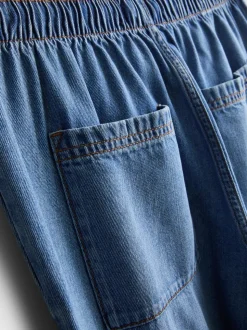 Denim-Jogginghose mit geradem Bein