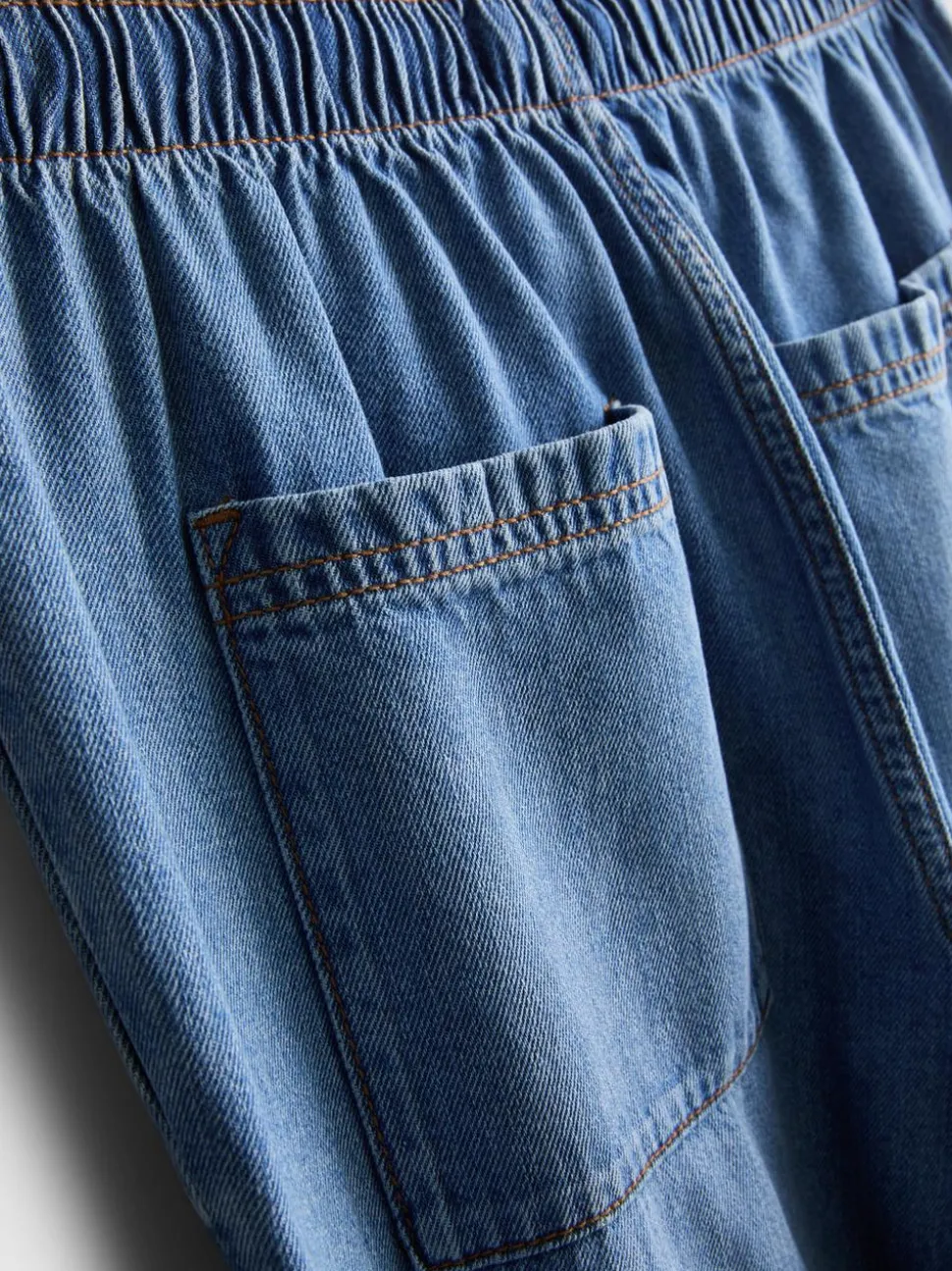 Denim-Jogginghose mit geradem Bein