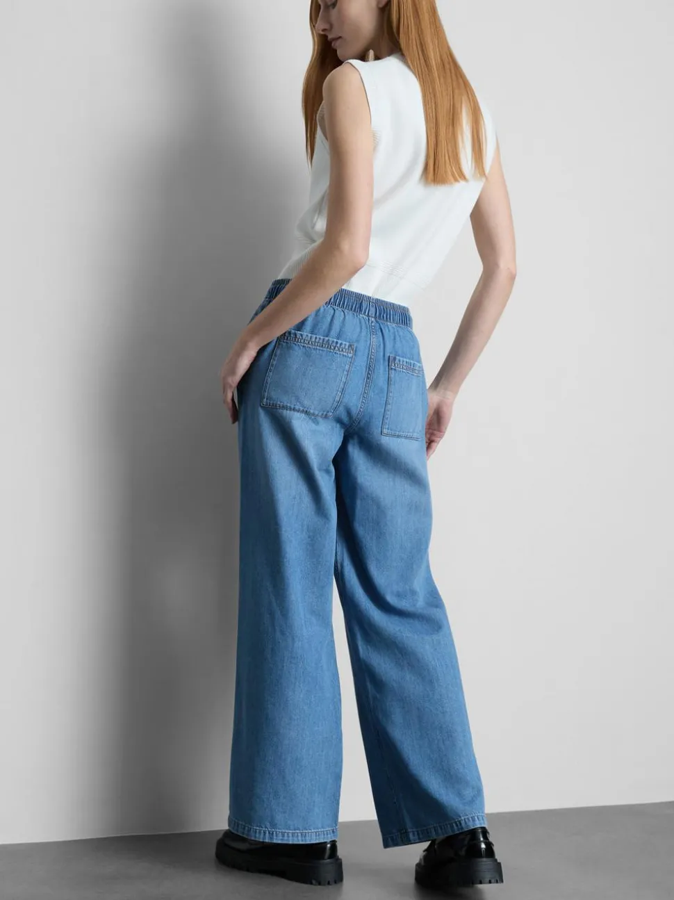Denim-Jogginghose mit geradem Bein