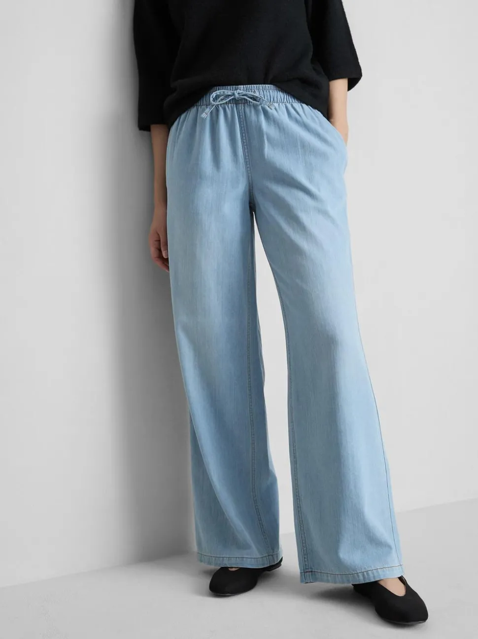Denim-Jogginghose mit geradem Bein