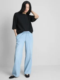 Denim-Jogginghose mit geradem Bein
