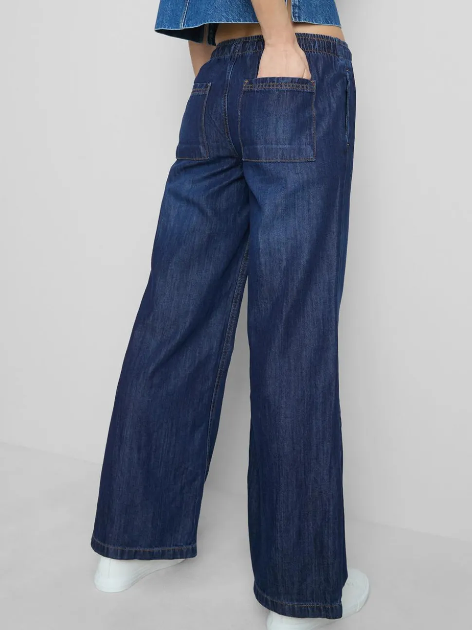 Denim-Jogginghose mit geradem Bein