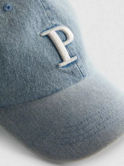 Denim-Kappe mit Initiale
