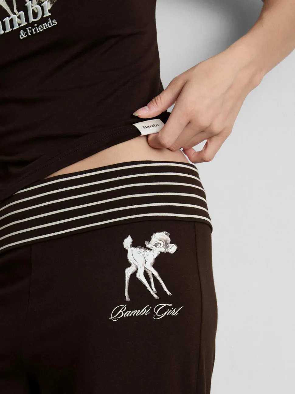„Disney Bambi“ Schlafanzughose mit hohem Baumwollanteil und weitem Bein