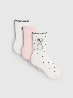 „Disney 101 Dalmatiner“ Crew-Socken aus Baumwollmischung, 3er-Pack