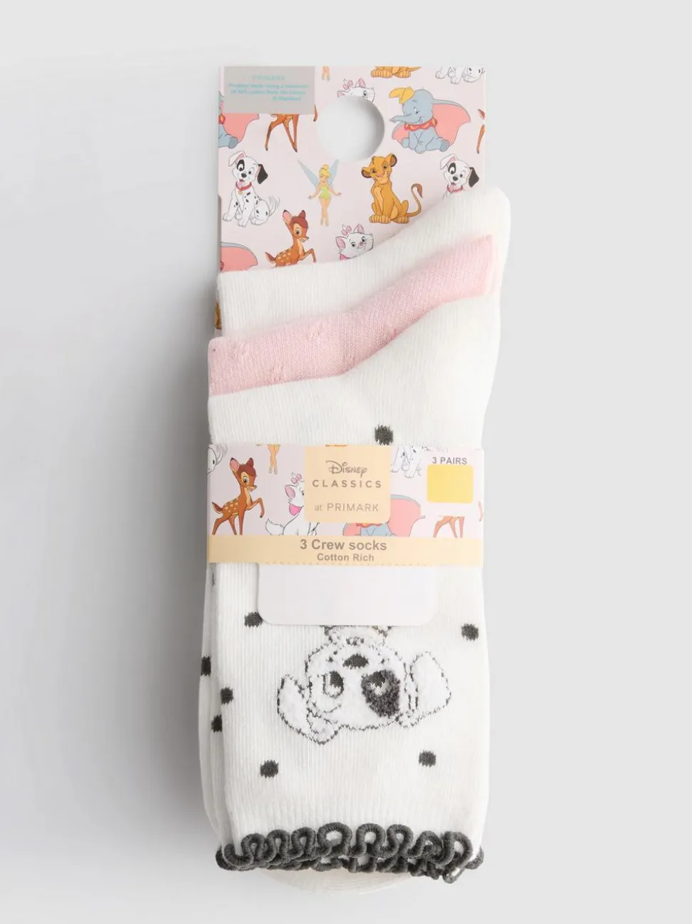 „Disney 101 Dalmatiner“ Crew-Socken aus Baumwollmischung, 3er-Pack