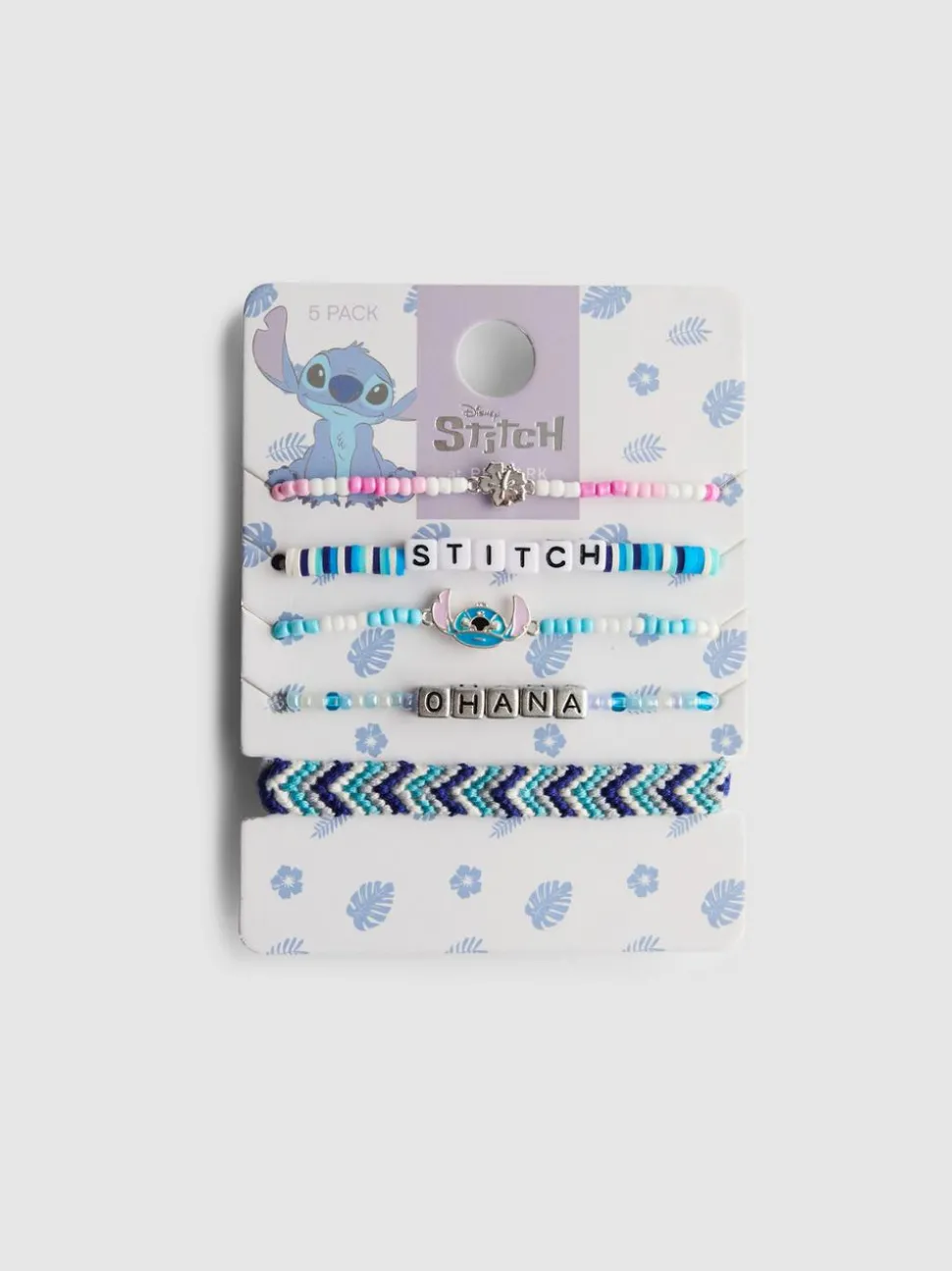 „Disney Stitch“ Armbänder, 5er-Pack
