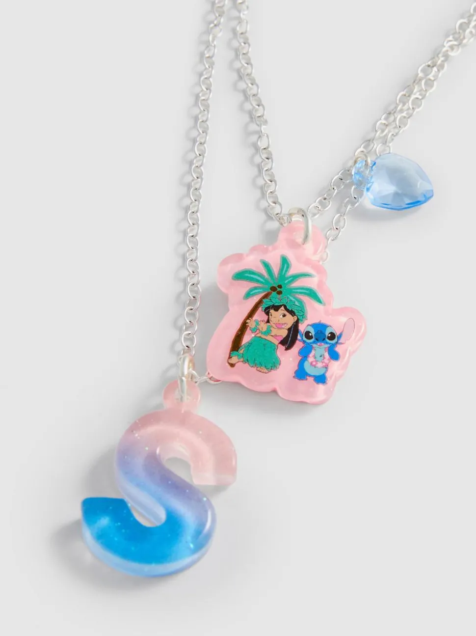 „Disney Stitch“ Halskette mit Initialenanhänger