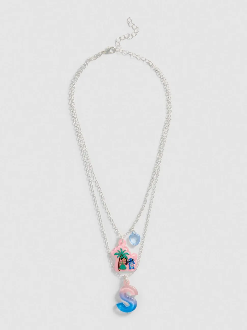 „Disney Stitch“ Halskette mit Initialenanhänger