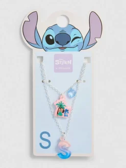 „Disney Stitch“ Halskette mit Initialenanhänger