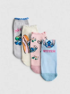„Disney Stitch“ Sneakersocken, 4er-Pack