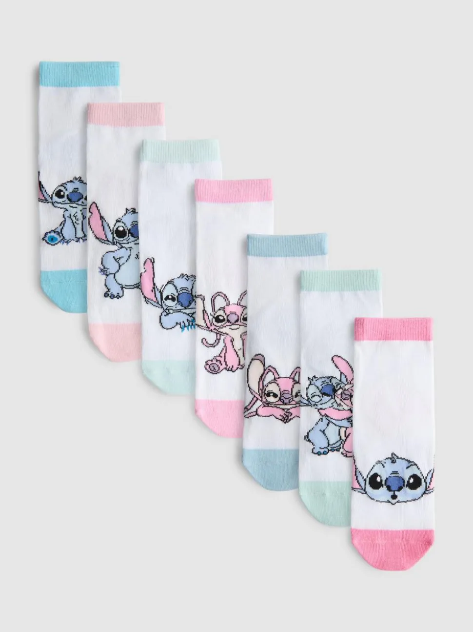 „Disney Stitch“ Viertel-Socken, 7er-Pack