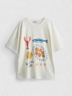 „Dolce Vita“ Oversized-T-Shirt mit Grafik
