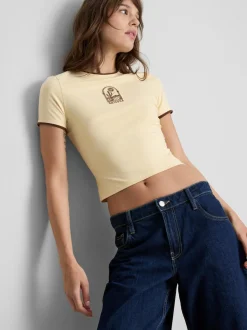 Doppellagiges Baby Tee mit hohem Baumwollanteil