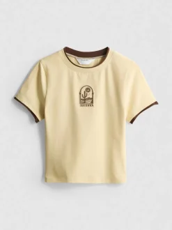 Doppellagiges Baby Tee mit hohem Baumwollanteil