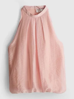 Drapierte, fließende „The Edit“ Bluse mit Neckholder