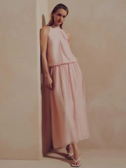 Drapierte, fließende „The Edit“ Bluse mit Neckholder