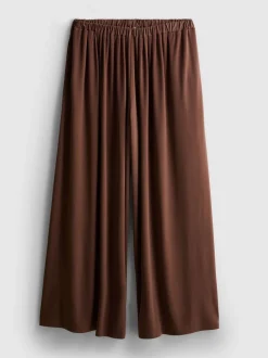 Drapierte Hose mit weitem Bein