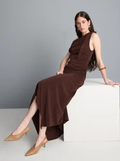 Drapiertes One-Shoulder-Top aus Jersey
