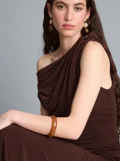 Drapiertes One-Shoulder-Top aus Jersey