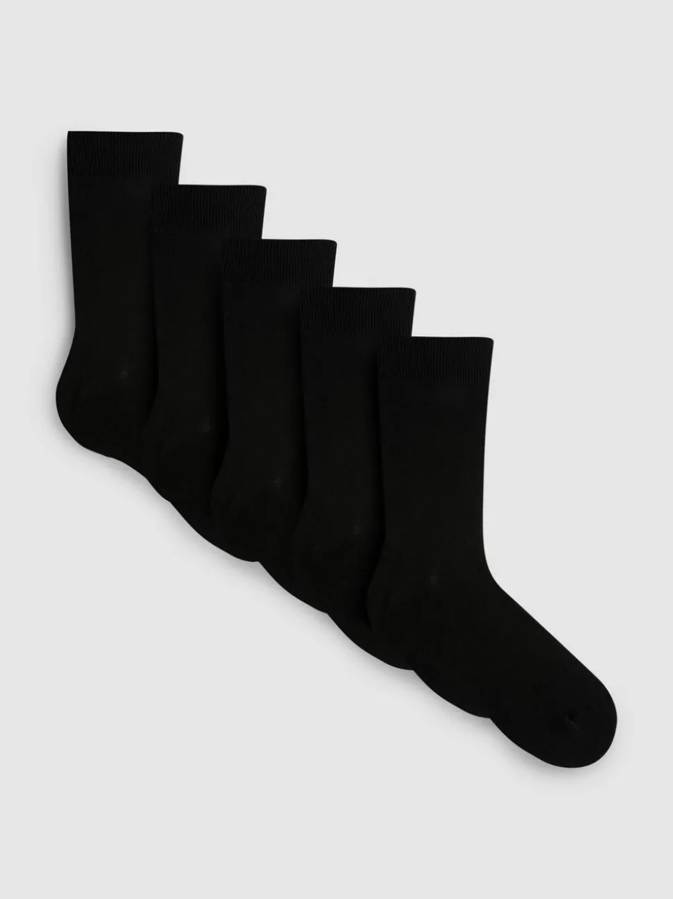 Elegante Crew-Socken, 5er-Pack