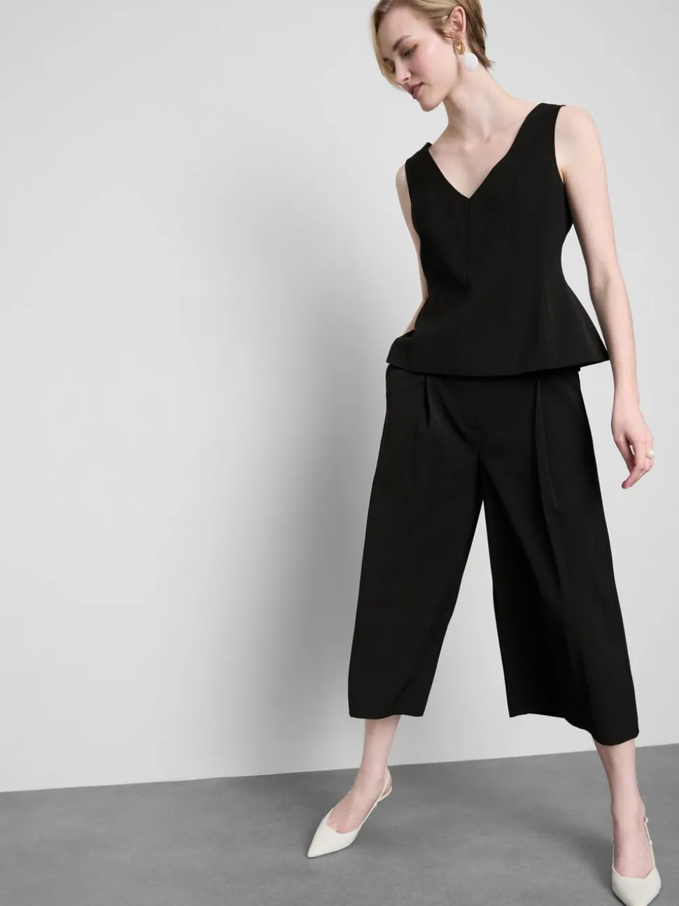 Elegante, plissierte „Lila“ Culotte