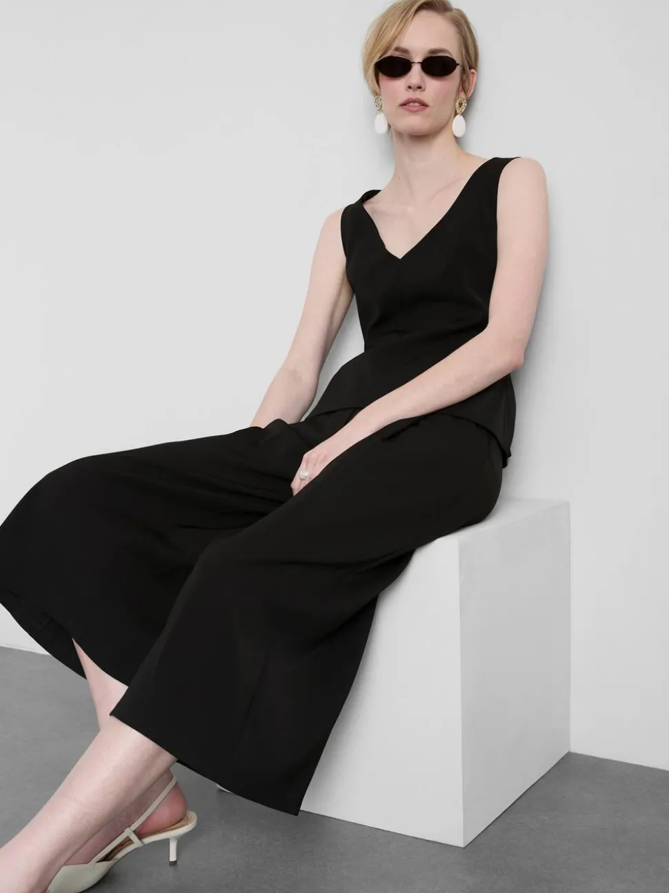 Elegante, plissierte „Lila“ Culotte