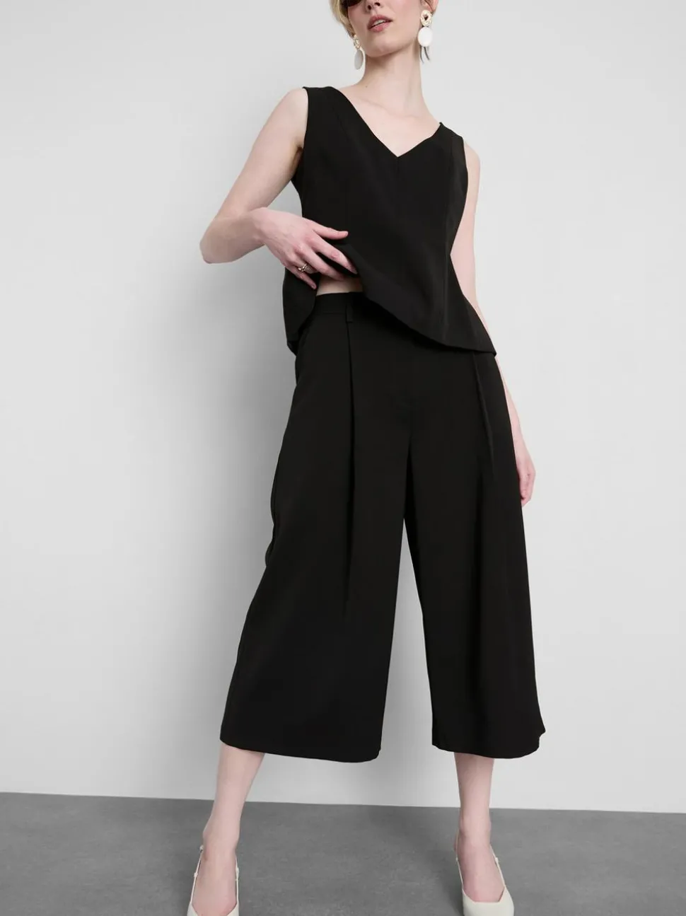 Elegante, plissierte „Lila“ Culotte