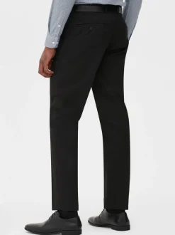 Elegante Slim-Fit-Twillhose