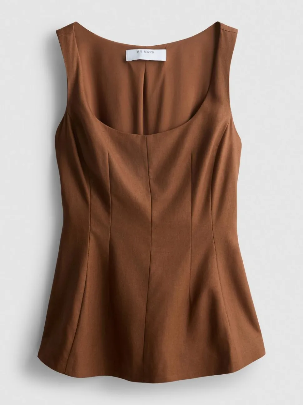 Elegantes Top aus Leinengemisch mit Schößchen