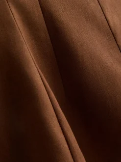 Elegantes Top aus Leinengemisch mit Schößchen