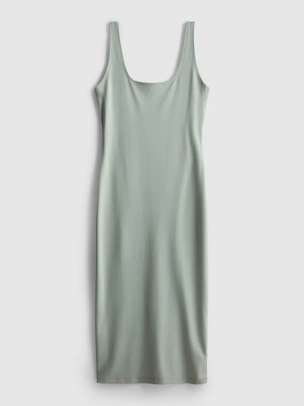 Eng anliegendes Midikleid mit Karree-Ausschnitt
