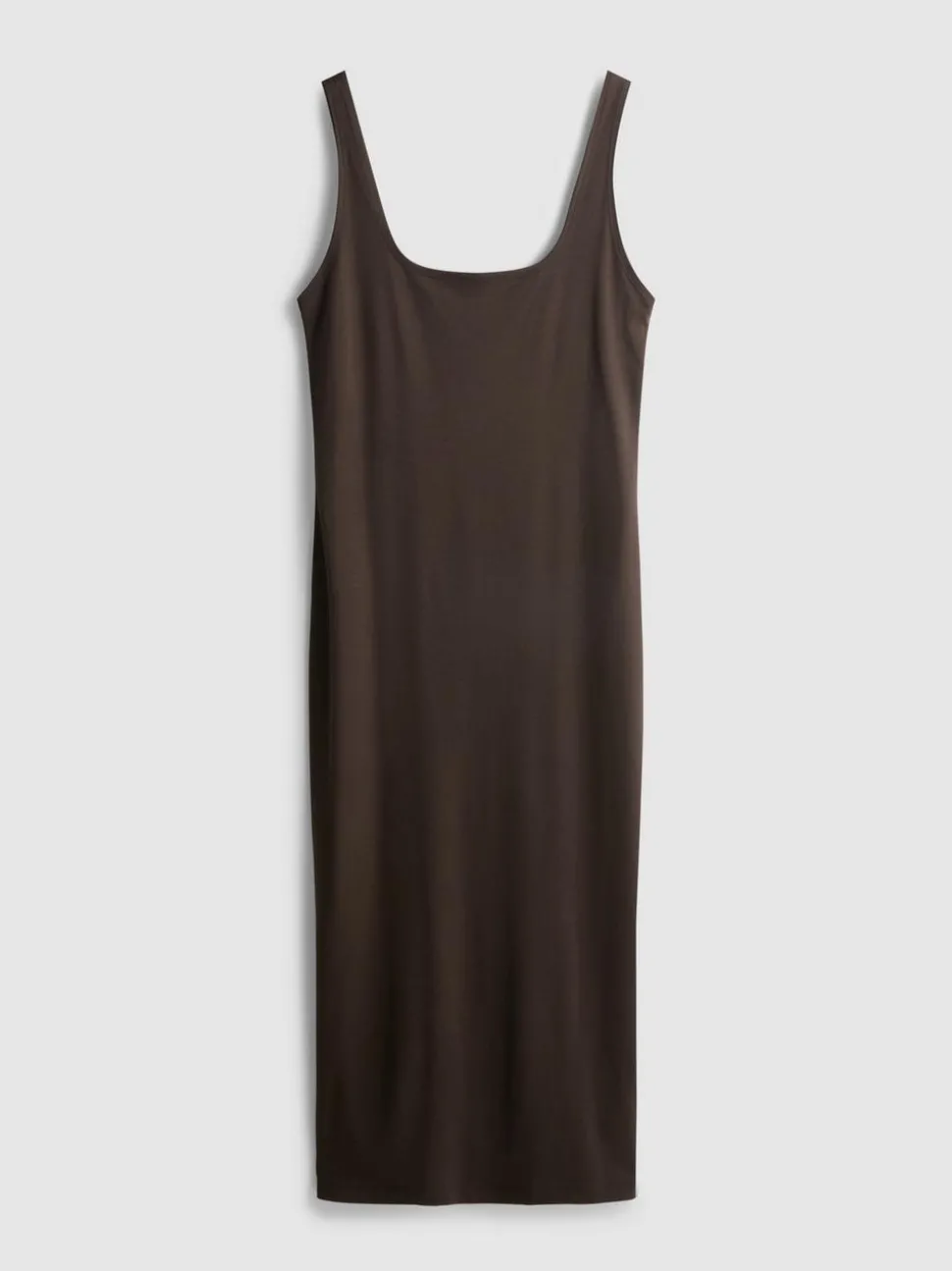 Eng anliegendes Midikleid mit Karree-Ausschnitt