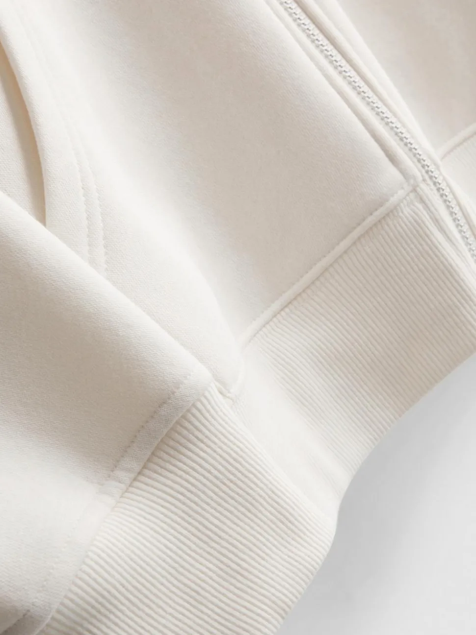 Essential Hoodie aus Baumwollmischung mit Reißverschluss