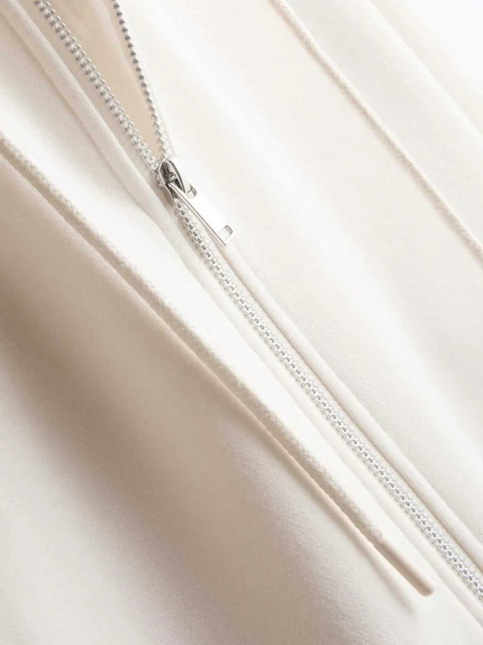 Essential Hoodie aus Baumwollmischung mit Reißverschluss