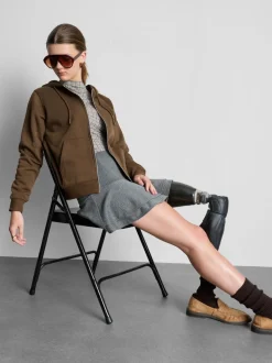 Essential Hoodie aus Baumwollmischung mit Reißverschluss