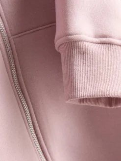 Essential Hoodie aus Baumwollmischung mit Reißverschluss