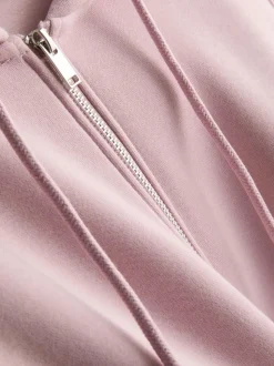 Essential Hoodie aus Baumwollmischung mit Reißverschluss