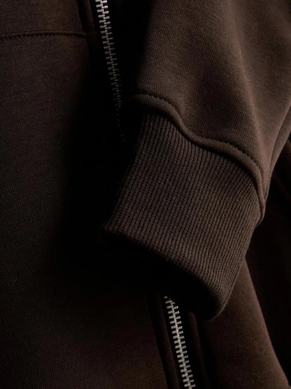 Essential Hoodie aus Baumwollmischung mit Reißverschluss
