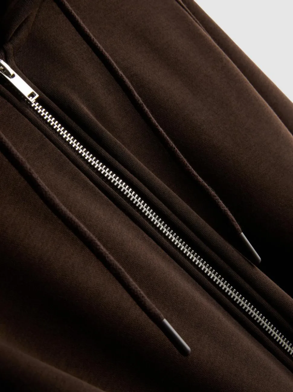 Essential Hoodie aus Baumwollmischung mit Reißverschluss