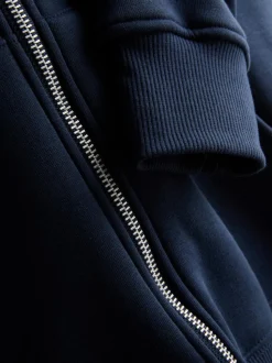 Essential Hoodie aus Baumwollmischung mit Reißverschluss