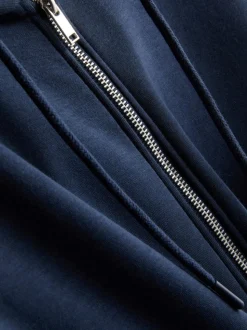 Essential Hoodie aus Baumwollmischung mit Reißverschluss
