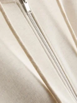 Essential Hoodie aus Baumwollmischung mit Reißverschluss