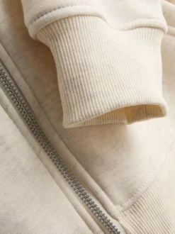 Essential Hoodie aus Baumwollmischung mit Reißverschluss